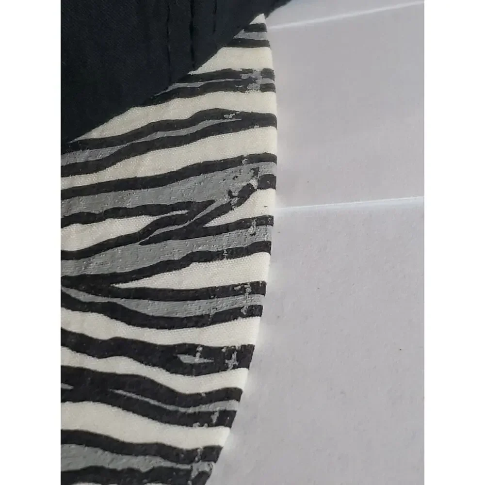 Guard Maximum Security Alcatraz Federal Penitentiary Snap Back Cap Zebra Print